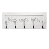 Addie Joy Coat and Key Holder Plaque - Distressed White